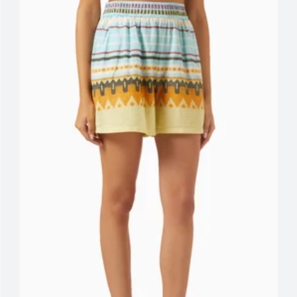 Pearl & Caviar Aztec tribal zakar print high waisted cotton shorts xs/Small